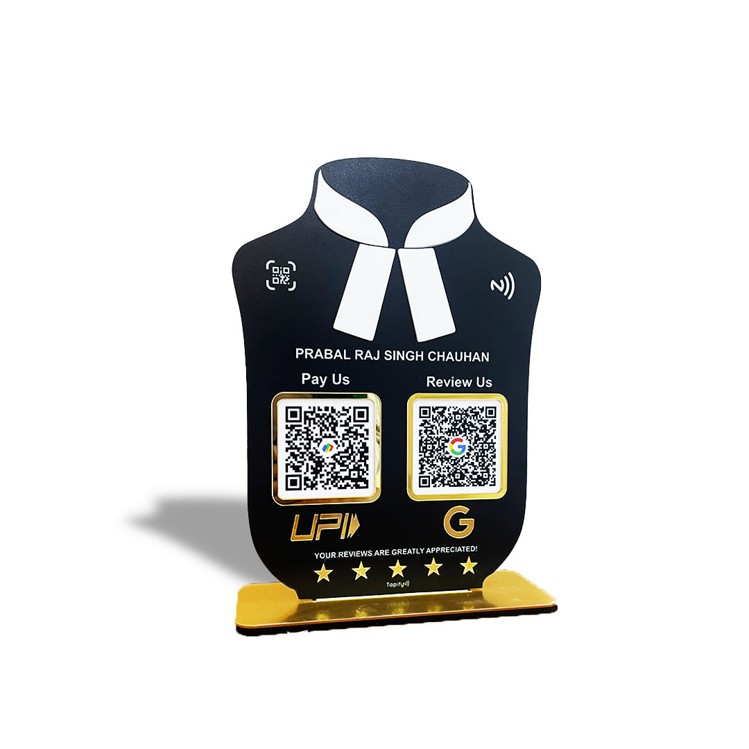 Smart NFC 2 QR Table Top Standee for Advocates | Lawyers