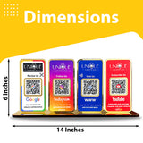 New Premium |Social Media Theme Edition | 4 in 1 Smart NFC Standee  For - Google, Instagram, Website & Youtube