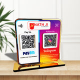 Smart NFC 2-in-1 Premium Standee – Instagram & Paytm theme
