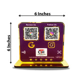 Premium Smart NFC 2-in-1 Table Top Standee - Purple Theme