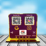 Premium Smart NFC 2-in-1 Table Top Standee - Purple Theme