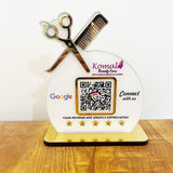 Smart NFC Single QR Tabletop Standee For Salons & Beauty Parlours