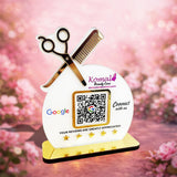 Smart NFC Single QR Tabletop Standee For Salons & Beauty Parlours