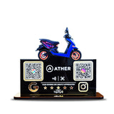 Scooty Cutout Edition - Smart NFC 2-in-1 Table Top Standee - Blue Colour