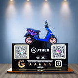 Scooty Cutout Edition - Smart NFC 2-in-1 Table Top Standee - Blue Colour