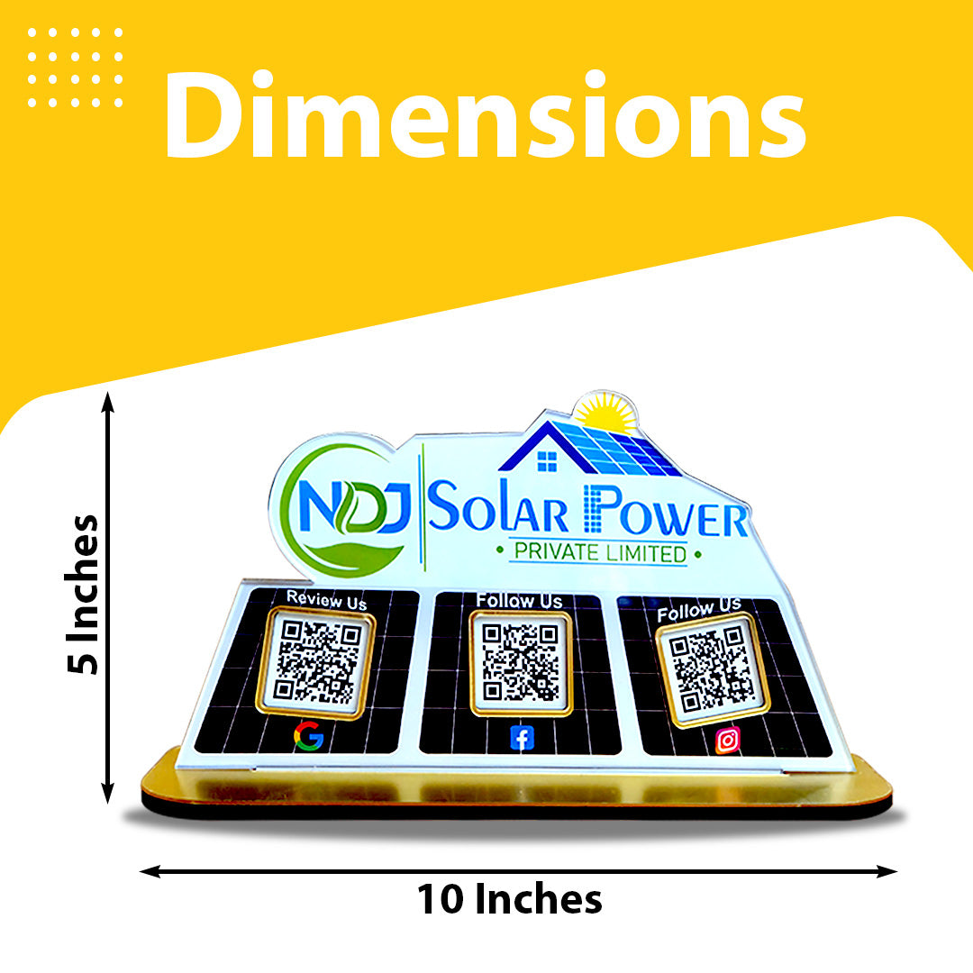 Solar Panel Shaped Smart NFC 3-in-1 Tabletop Standee