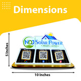 Solar Panel Shaped Smart NFC 3-in-1 Tabletop Standee