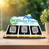 Solar Panel Shaped Smart NFC 3-in-1 Tabletop Standee