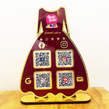 Ladies Gown NFC 4-in-1 Tabletop Standee – For Boutiques & Garment Shops