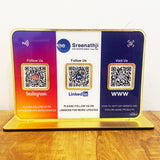 Premium Smart NFC 3-in-1 Table Top Standee - Instagram, LinkedIn, Website - Theme