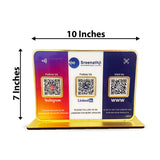 Premium Smart NFC 3-in-1 Table Top Standee - Instagram, LinkedIn, Website - Theme
