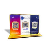Premium Smart NFC 3-in-1 Table Top Standee - Instagram, LinkedIn, Website - Theme