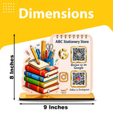 Stationery cutout Shaped  - Smart NFC 2 QR Tabletop Standee