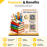 Stationery cutout Shaped  - Smart NFC 2 QR Tabletop Standee