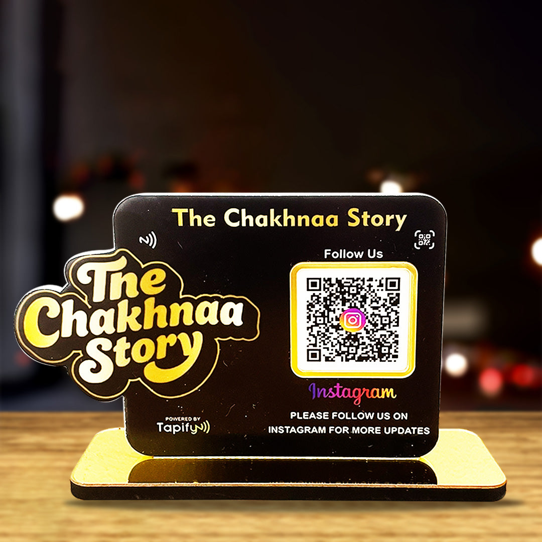 Smart NFC 1 QR Table Top Standee - 3D Logo Cutout Edition