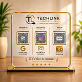 Premium Smart NFC 3-in-1 Table Top Standee | Transparent Edition