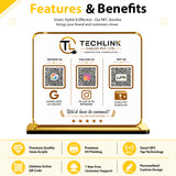 Premium Smart NFC 3-in-1 Table Top Standee | Transparent Edition