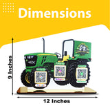 Big size Tractor Cutout Shaped Smart NFC 3-in-1 Tabletop Standee