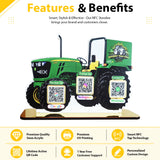 Big size Tractor Cutout Shaped Smart NFC 3-in-1 Tabletop Standee