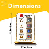 Premium Smart NFC 4-in-1 Table Top Standee | Transparent Edition | Portrait Style