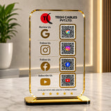 Premium Smart NFC 4-in-1 Table Top Standee | Transparent Edition | Portrait Style