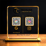 Premium Smart NFC 2-in-1 Table Top Standee | Transparent Edition