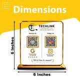 Premium Smart NFC 2-in-1 Table Top Standee | Transparent Edition