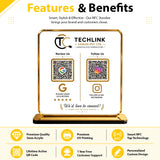 Premium Smart NFC 2-in-1 Table Top Standee | Transparent Edition