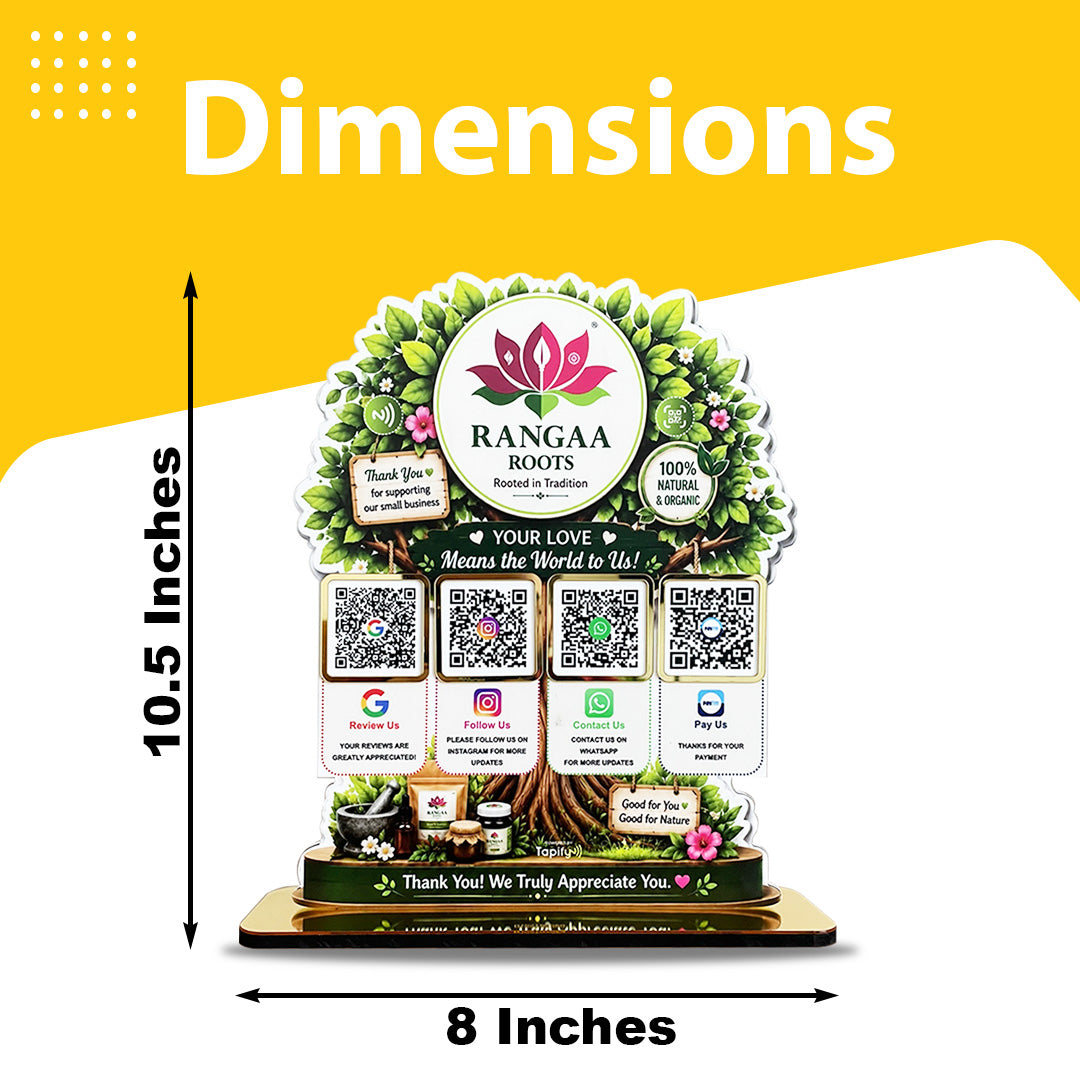 Tree Shaped Smart NFC 4-in-1 Table top Standee