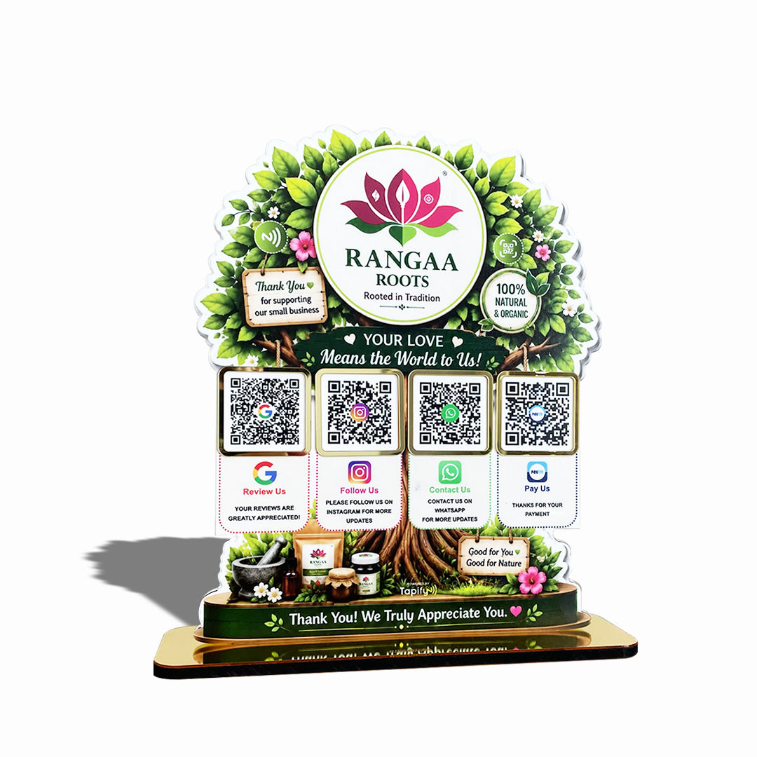 Tree Shaped Smart NFC 4-in-1 Table top Standee