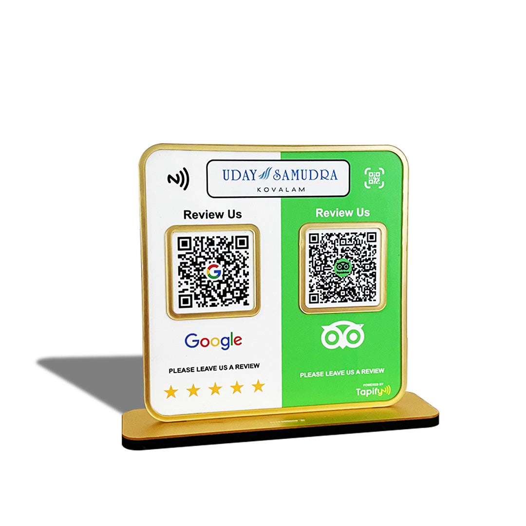 Smart NFC 2-in-1 Premium Standee – Google and Tripadvisor