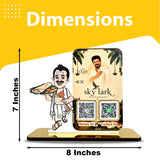 South Indian Chef Cutout Smart NFC 2QR Standee - For Restaurant