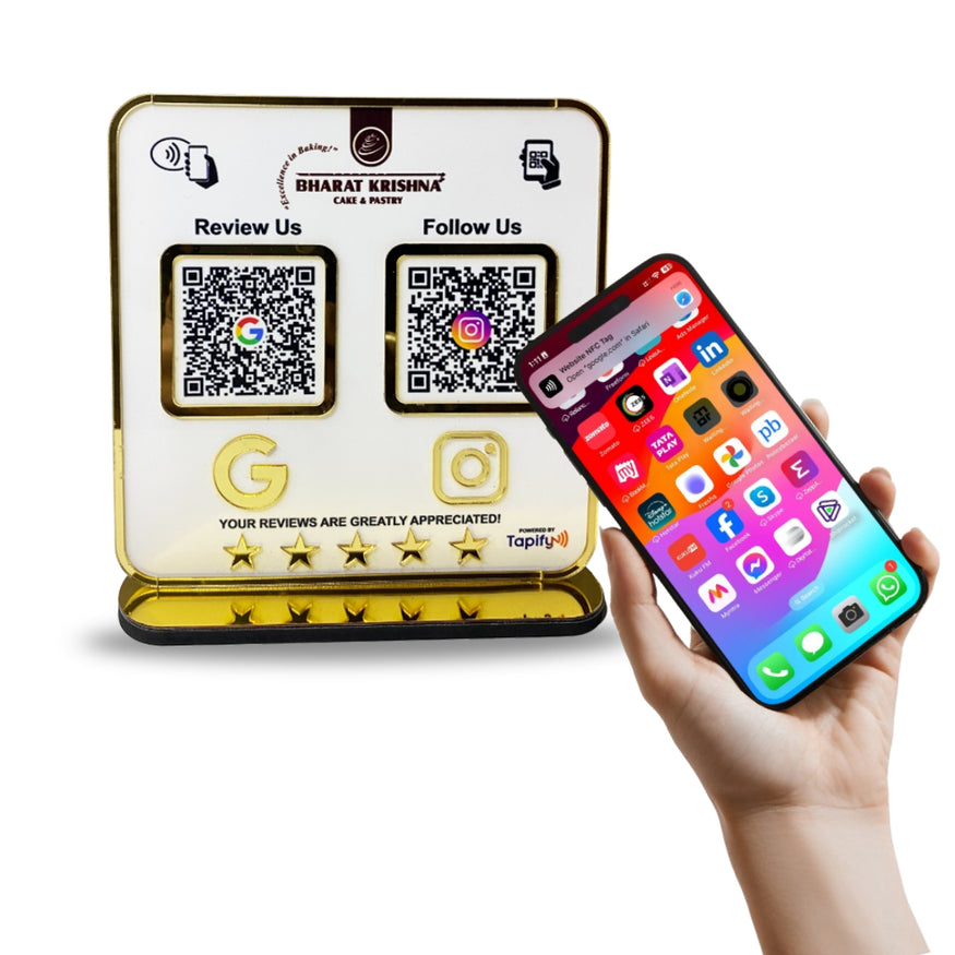 Tapify -School Shaped - Smart NFC 8-in-1 Tabletop Standee