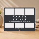 Custom Dad Photo Frame with 6 Pictures – Father's Day Gift from Kids