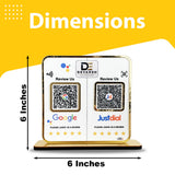 Premium Smart NFC 2-in-1 Table Top Standee - Google Review, Justdial