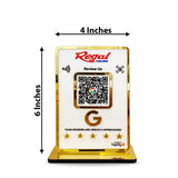 Premium Smart NFC 1 QR Table Top Standee - White Colour