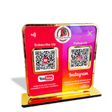Smart NFC 2-in-1 Premium Standee – YouTube & Instagram Theme
