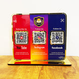 Premium Smart NFC 3-in-1 Table Top Standee - Theme Edition - Youtube, Instagram, Facebook