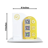 Premium Arch Shaped Smart NFC 3-in-1 in Cutout ( With card Holder ) - Yellow Colour