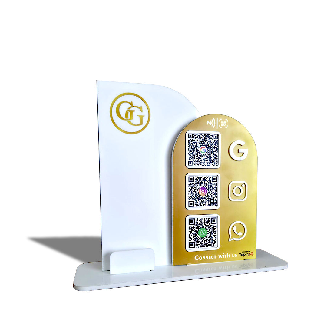 Premium Arch Shaped Smart NFC 3-in-1 in Cutout ( With card Holder ) - Yellow Colour