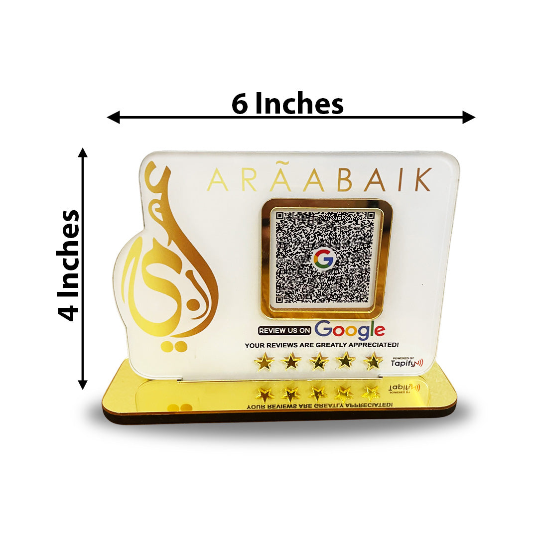 Logo Cutout Shaped  - 1 QR Smart NFC Table Top Standee