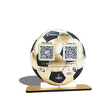 Football Shaped Smart NFC 2 QR Standee - For Sports Club & Academy - Golden Colour