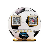 Football Shaped Smart NFC 2 QR Standee - For Sports Club & Academy