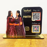 Your Custom Cutout Smart NFC 2QR Tabletop Standee- Paytm, Instagram - II