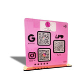 Vogue Series – NFC 3-in-1 Smart NFC Table Top  Standee-Pink Colour