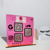 Vogue Series – NFC 3-in-1 Smart NFC Table Top  Standee-Pink Colour