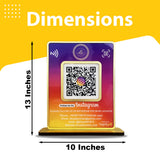 Premium Smart NFC 1 QR Table Top Standee - Big Size - Instagram Theme