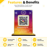 Premium Smart NFC 1 QR Table Top Standee - Big Size - Instagram Theme