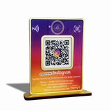 Premium Smart NFC 1 QR Table Top Standee - Big Size - Instagram Theme