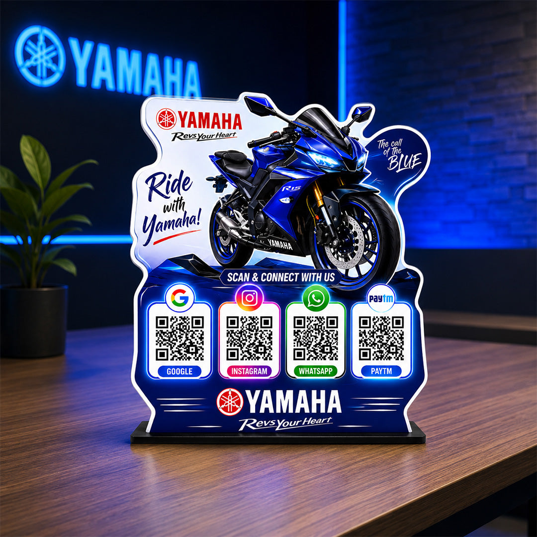 Bike Cutout Edition - Smart NFC 4-in-1 Table Top Standee - Sports Bike Edition